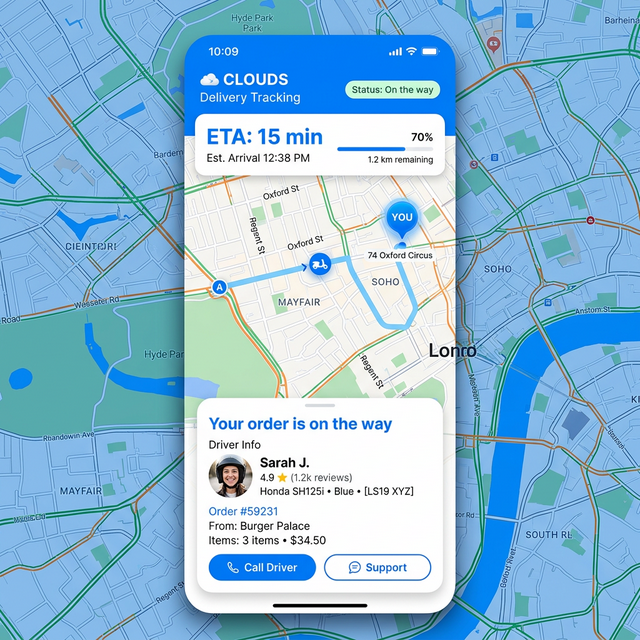 CLOUDS Order Tracking